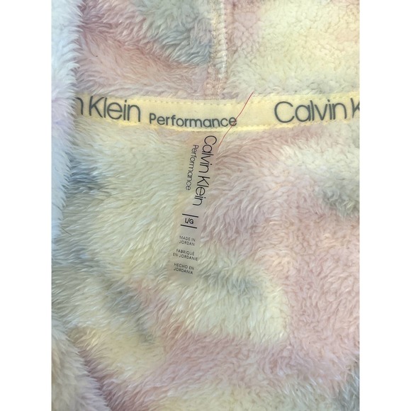 Calvin Klein Pink and White Fleece Jacket - Picture 6 of 6